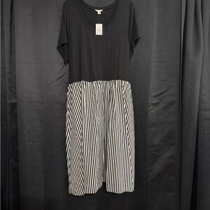 Black and White Striped Dress